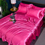 Satiniertes Bettbezug | Luxus Vielseitig Weich Komfortabel Uni-200x230cm (2.0m Bett)-A-12-Luzern Mode