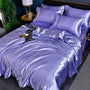 Satiniertes Bettbezug | Luxus Vielseitig Weich Komfortabel Uni-200x230cm (2.0m Bett)-A-13-Luzern Mode