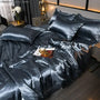 Satiniertes Bettbezug | Luxus Vielseitig Weich Komfortabel Uni-200x230cm (2.0m Bett)-A-2-Luzern Mode