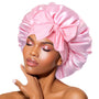 Seidenschlafmütze für Damen - Glattes Haar, Hohe Qualität-Rosa-Luzern Mode