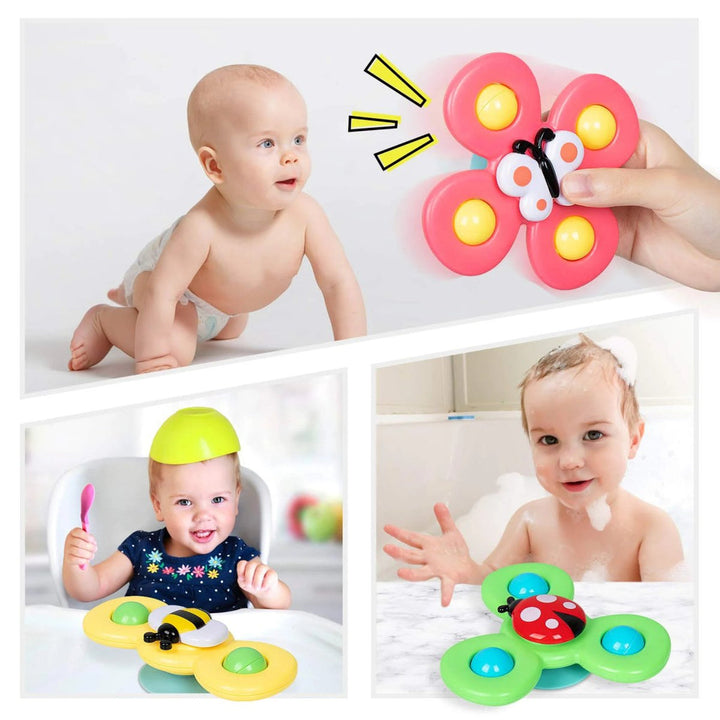 Baby Spinner | 3-teiliges Set Saugnapf Vielseitig Langlebig Sicher Farbe-Luzern Mode