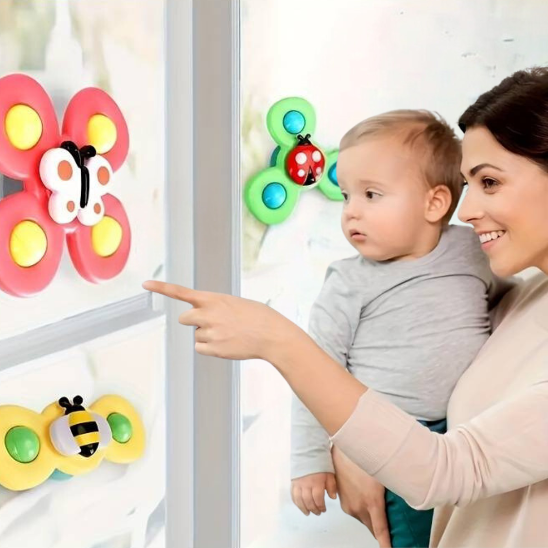 Baby Spinner | 3-teiliges Set Saugnapf Vielseitig Langlebig Sicher Farbe-Luzern Mode