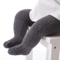 Kleinkind Strumpfhose Baumwolle - Weiche Baby Leggings-Dunkelgrau-S-Luzern Mode