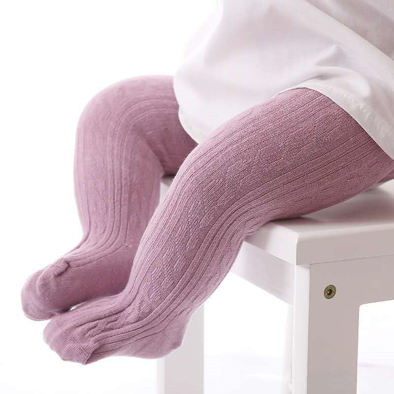 Kleinkind Strumpfhose Baumwolle - Weiche Baby Leggings-Lila-S-Luzern Mode