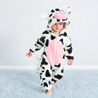 Baby-Strampler | Niedlich, Tierdesigns, Bequem, Weich, Atmungsaktiv, Langlebig-Kuh-70 (0-6 Monate)-Luzern Mode