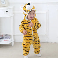 Baby-Strampler | Niedlich, Tierdesigns, Bequem, Weich, Atmungsaktiv, Langlebig-Tiger-70 (0-6 Monate)-Luzern Mode