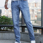 Herren Slim Fit Jeans mit Stretch für Freizeit und Büro-S-Hellblau-Luzern Mode