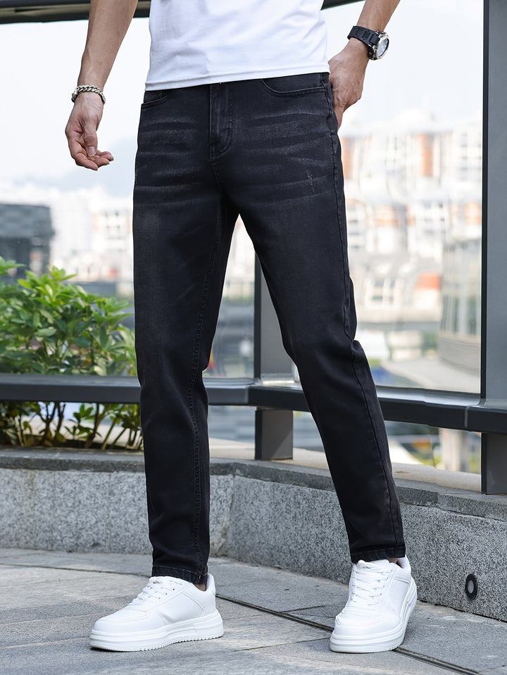 Herren Slim Fit Jeans mit Stretch für Freizeit und Büro-Luzern Mode