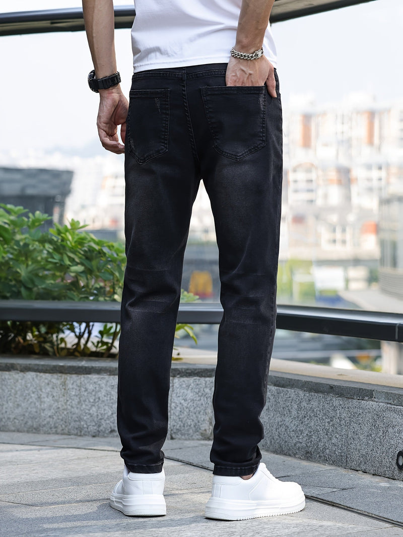 Herren Slim Fit Jeans mit Stretch für Freizeit und Büro-Luzern Mode
