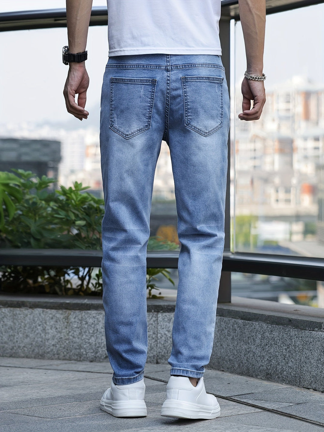 Herren Slim Fit Jeans mit Stretch für Freizeit und Büro-Luzern Mode