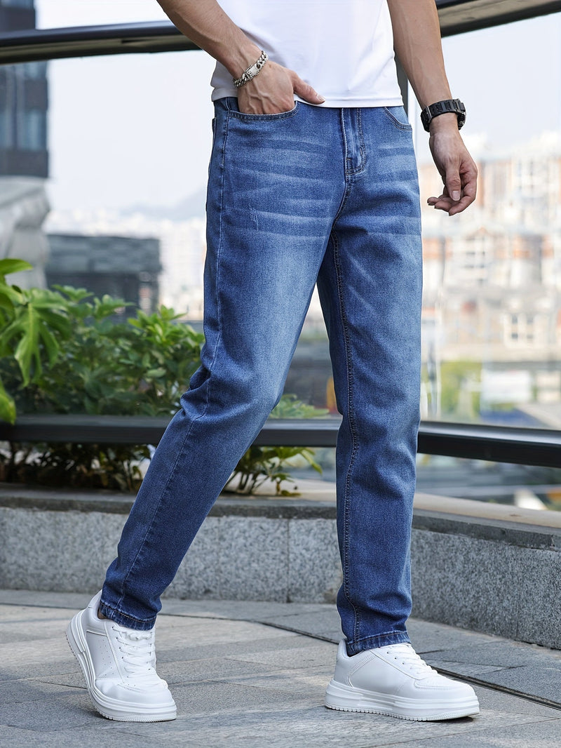 Herren Slim Fit Jeans mit Stretch für Freizeit und Büro-Luzern Mode