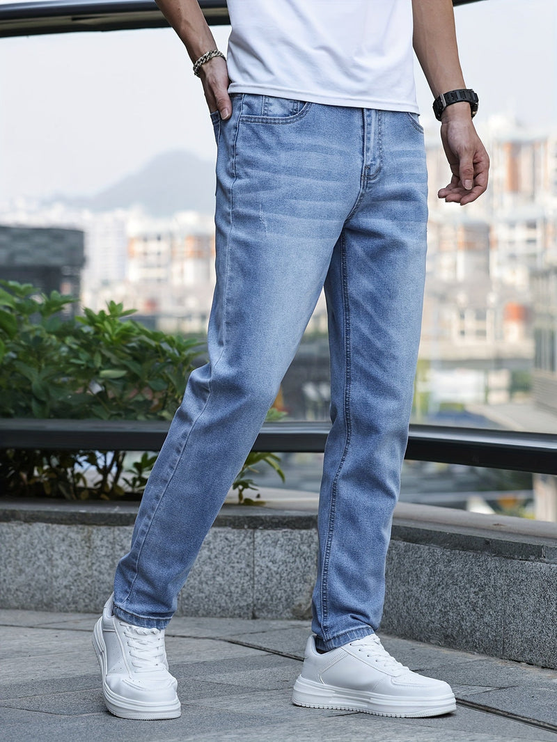 Herren Slim Fit Jeans mit Stretch für Freizeit und Büro-Luzern Mode