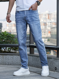 Herren Slim Fit Jeans mit Stretch für Freizeit und Büro-Luzern Mode