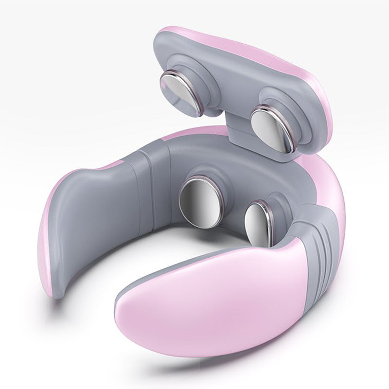 Nackenmassagegerät | Schlank, Beruhigend, Kompakt, Wärme, Wiederaufladbar-Rosa-Luzern Mode