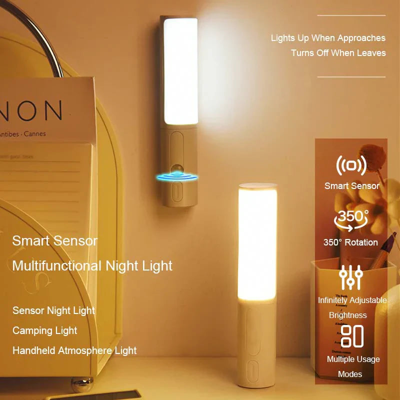 Nachtlampe | LED Sensor Nachhaltig Aufladbar Drahtlos Beruhigend-Luzern Mode