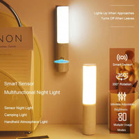 Nachtlampe | LED Sensor Nachhaltig Aufladbar Drahtlos Beruhigend-Luzern Mode