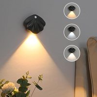 Muschel Lampe mit Bewegungsmelder | Einstellbar | LED | Kabellos | USB-Luzern Mode