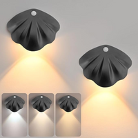 Muschel Lampe mit Bewegungsmelder | Einstellbar | LED | Kabellos | USB-Luzern Mode