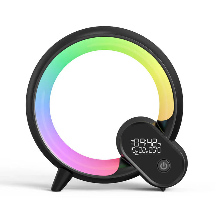 Schlaue Nachttischlampe | Rund Farbwechselnd Smart Beruhigend USB-Schwarz-Luzern Mode