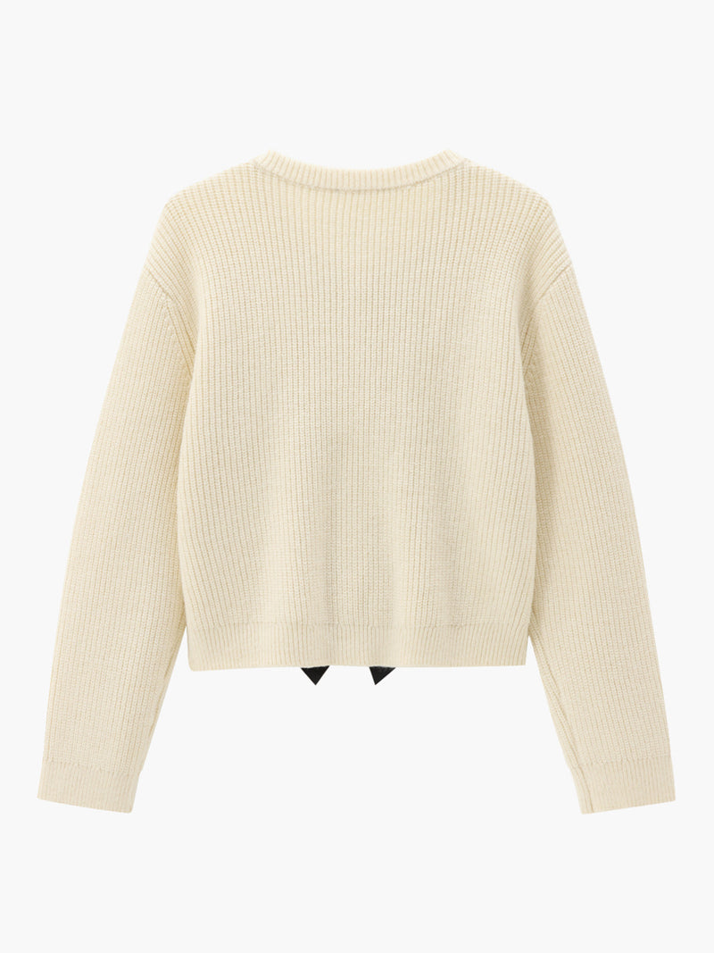 Hochwertiger Strickpullover aus weicher Wolle für Damen-Luzern Mode