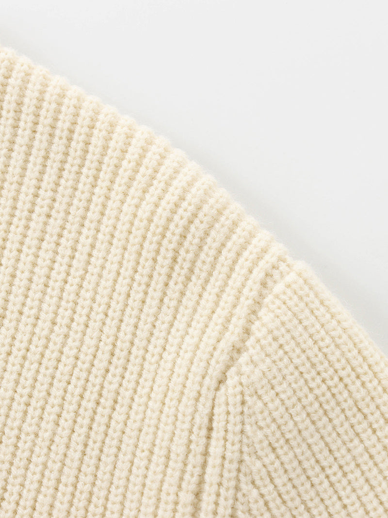 Hochwertiger Strickpullover aus weicher Wolle für Damen-Luzern Mode