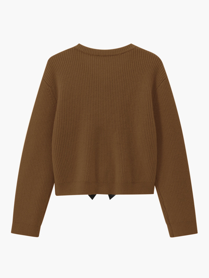 Hochwertiger Strickpullover aus weicher Wolle für Damen-Luzern Mode