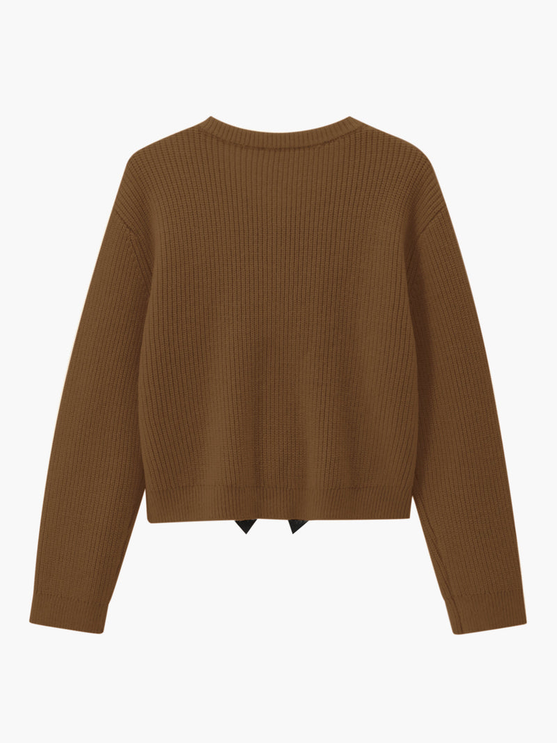 Hochwertiger Strickpullover aus weicher Wolle für Damen-Luzern Mode