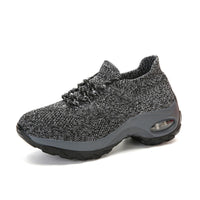Damen Sneaker mit Luftpolstersohle für Komfort und Stil-Grau-35-Luzern Mode