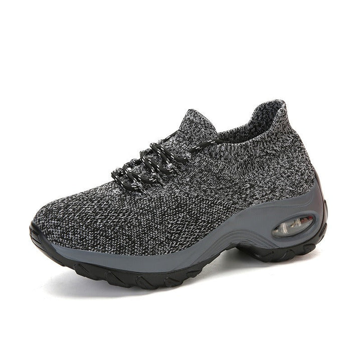 Damen Sneaker mit Luftpolstersohle für Komfort und Stil-Grau-35-Luzern Mode
