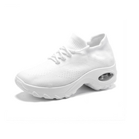 Damen Sneaker mit Luftpolstersohle für Komfort und Stil-Weiß-35-Luzern Mode