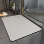 Badematte | Schnell trocknend | Rechteckig | Weich | Rutschfest | Absorbierend-Hellgrau-40x60cm-Luzern Mode
