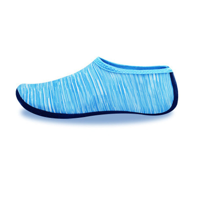 Unisex Wasserschuhe | Schnell trocknend | Bunt | Rutschfest | Socken-Streifen Blau-XS-Luzern Mode