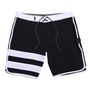 Surfshorts Herren | Wasserabweisend & schnelltrocknend | Verstellbare Taille | Atmungsaktiv-Schwarz-Weiß-S-Luzern Mode