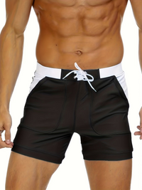 Badehose Herren | Schnelltrocknend | Leicht | Atmungsaktiv | Sommer | Strand-Schwarz-XS-Luzern Mode