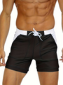 Badehose Herren | Schnelltrocknend | Leicht | Atmungsaktiv | Sommer | Strand-Schwarz-XS-Luzern Mode