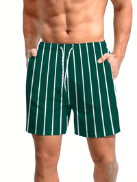 Herren Badeshorts Sommer | Schnelltrocknend | Bequem | Leicht | Strand | Pool-Dunkelgrün-S-Luzern Mode