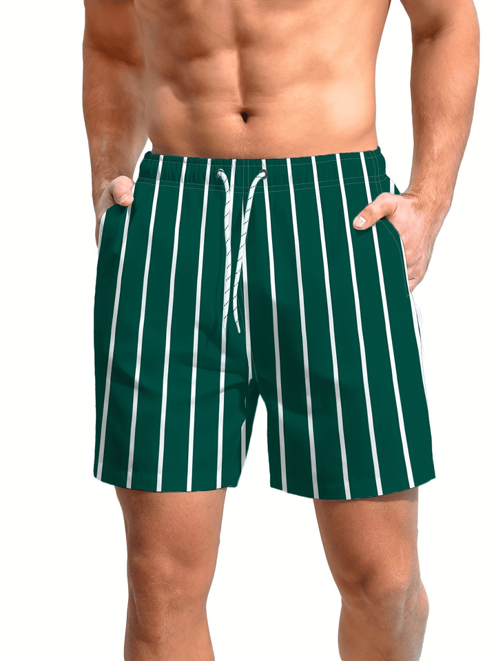 Herren Badeshorts Sommer | Schnelltrocknend | Bequem | Leicht | Strand | Pool-Dunkelgrün-S-Luzern Mode