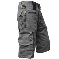 Outdoor Cargoshorts Herren Sommer | Schnell trocknend | Bequeme Shorts bis 5XL-Grau-S-Luzern Mode