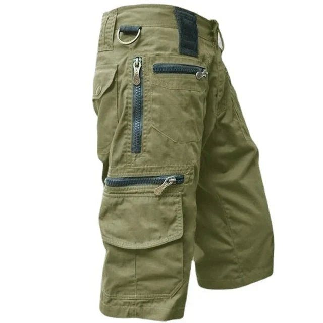 Outdoor Cargoshorts Herren Sommer | Schnell trocknend | Bequeme Shorts bis 5XL-Grün-S-Luzern Mode