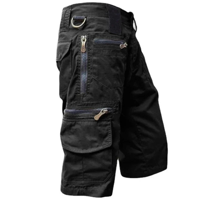Outdoor Cargoshorts Herren Sommer | Schnell trocknend | Bequeme Shorts bis 5XL-Schwarz-S-Luzern Mode