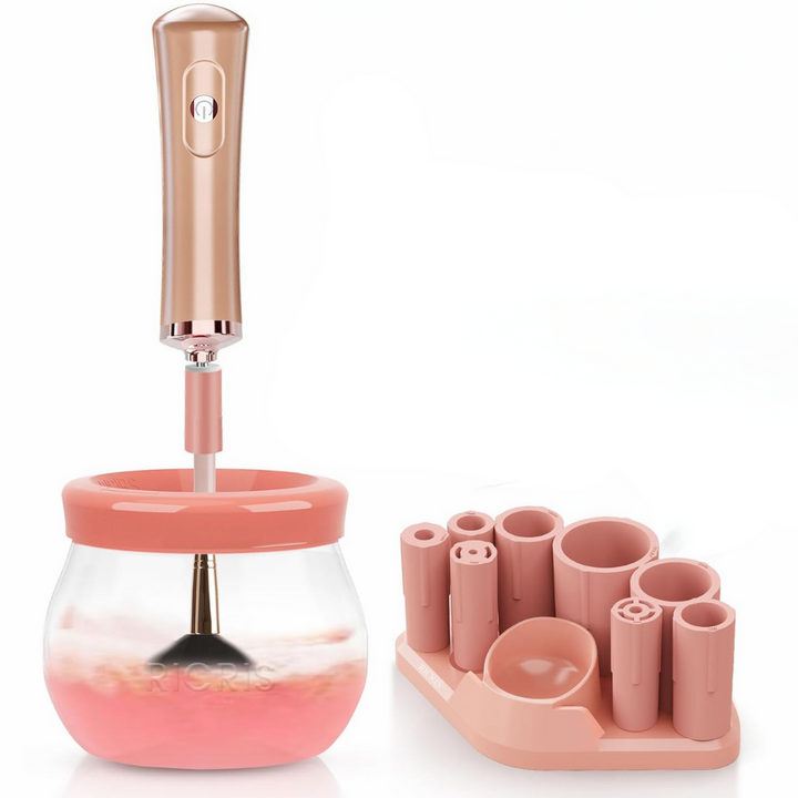 Make-up Pinselreiniger | Elektrisch Hygienisch Automatisch Schnell Trocknend-Roze-Luzern Mode