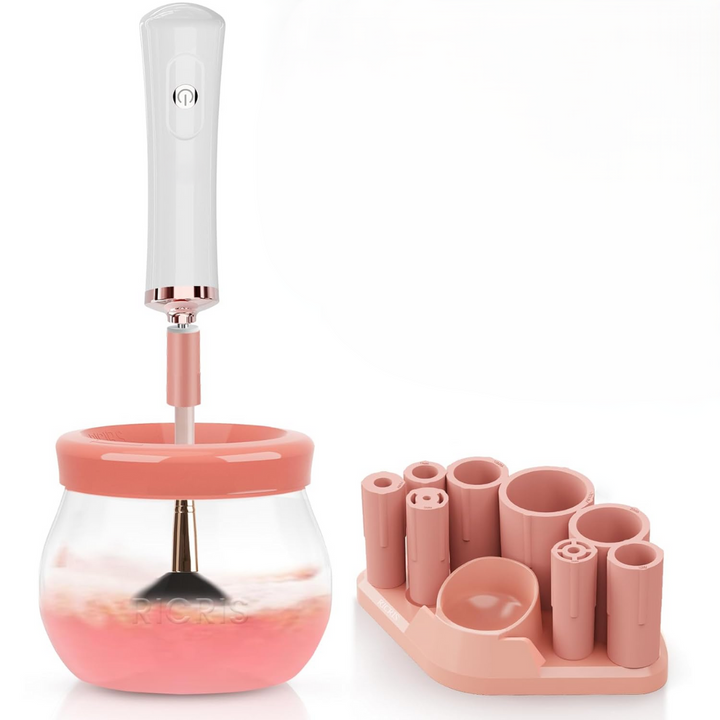 Make-up Pinselreiniger | Elektrisch Hygienisch Automatisch Schnell Trocknend-Wit Roze-Luzern Mode