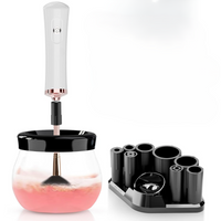 Make-up Pinselreiniger | Elektrisch Hygienisch Automatisch Schnell Trocknend-Wit Zwart-Luzern Mode