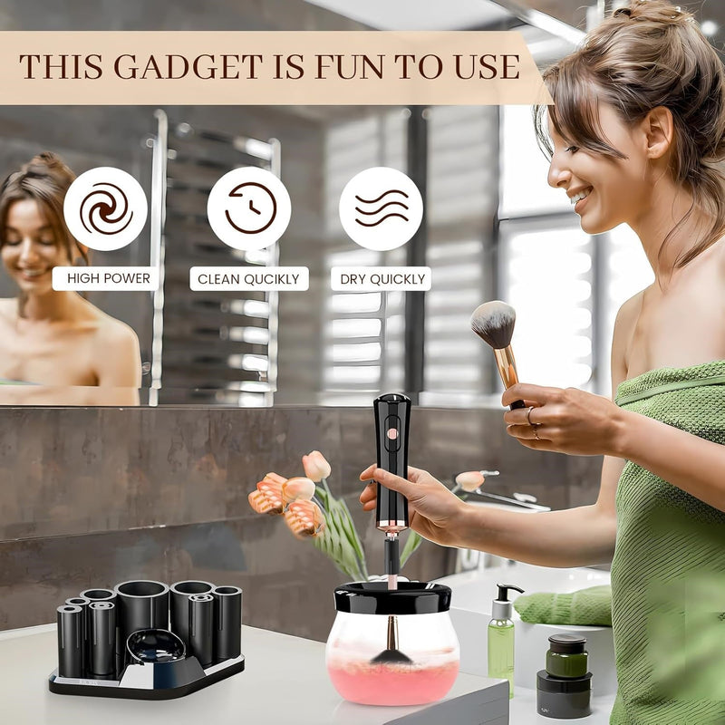 Make-up Pinselreiniger | Elektrisch Hygienisch Automatisch Schnell Trocknend-Luzern Mode
