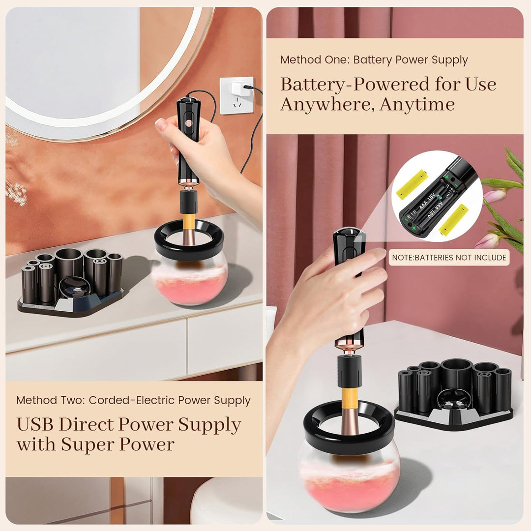 Make-up Pinselreiniger | Elektrisch Hygienisch Automatisch Schnell Trocknend-Luzern Mode
