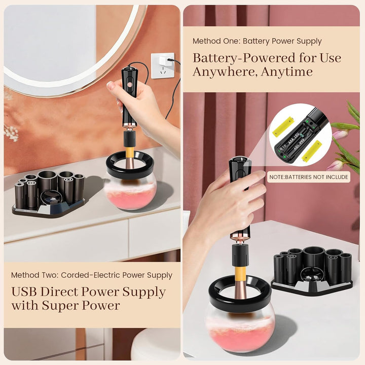 Make-up Pinselreiniger | Elektrisch Hygienisch Automatisch Schnell Trocknend-Luzern Mode