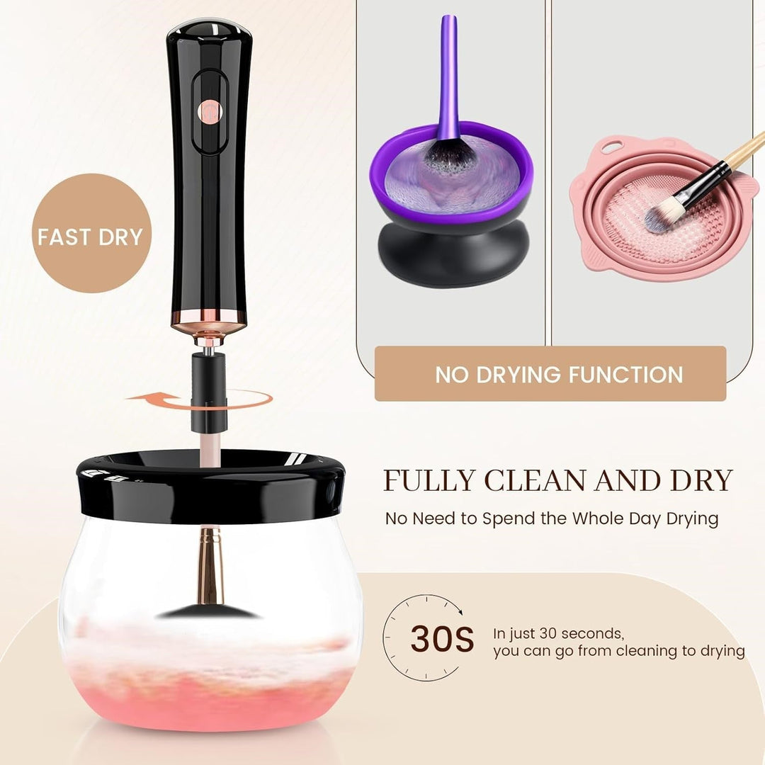 Make-up Pinselreiniger | Elektrisch Hygienisch Automatisch Schnell Trocknend-Luzern Mode
