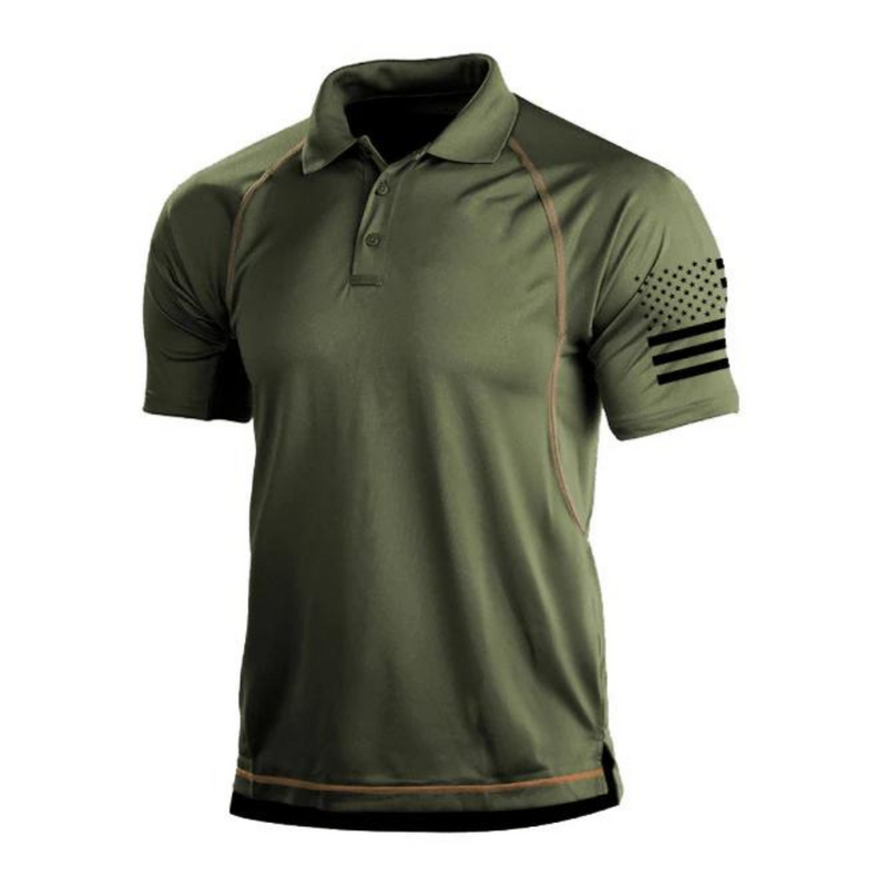 Outdoor Poloshirt Herren Sommer | Schnelltrocknend & atmungsaktiv | Leicht & funktional-Grün-S-Luzern Mode
