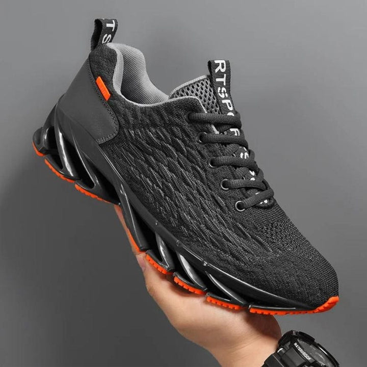 Herren Laufschuhe mit atmungsaktivem Mesh-Obermaterial-Grau-38-Luzern Mode
