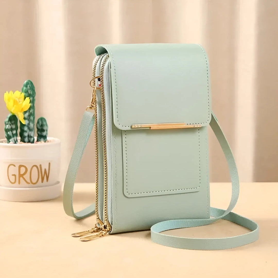 Hochwertige Lederhandtasche mit Handyfach für Damen-Grün-Luzern Mode